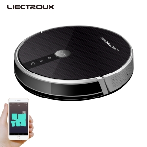 LIECTROUX Aspirador Robô, Sucção 3000Pa, Navegação Mapa 2D, com Memória, App WiFi, Tanque de Água Elétrico, Motor Brushless C30B