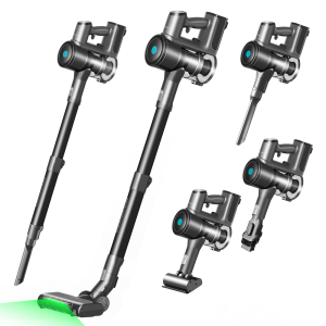 Aspirador Vertical Sem Fio Portátil 3 em 1 Liectroux i30, 45kPa de Potência de Sucção, Motor Brushless 450W, Filtro HEPA H13, Escova Elétrica Antiácaro, Leve e Silencioso, até 63min, para Casa, Tapetes, Sofá e Pelos de Pets